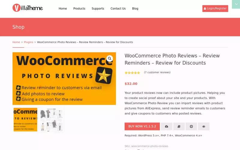 wp woocommerce customer reviews pictures