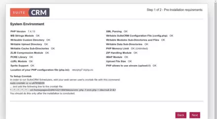 suitecrm installation hosting