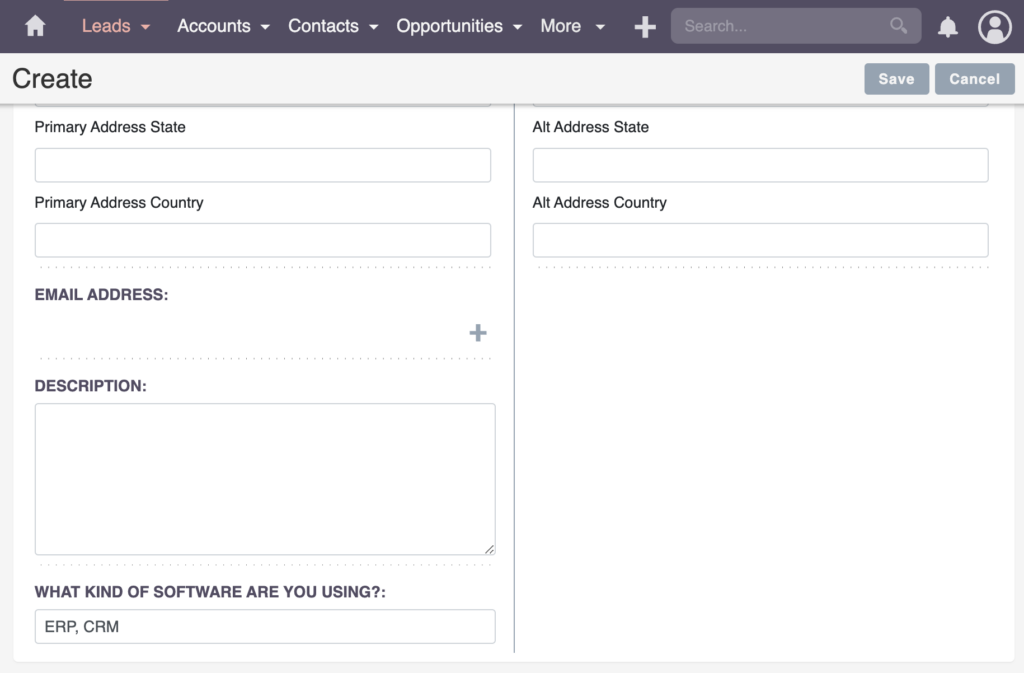 SuiteCRM new text field added