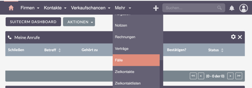 SuiteCRM Fälle