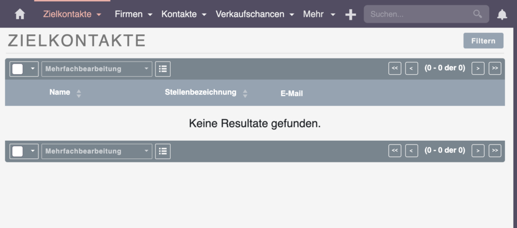 SuiteCRM Zielkontakten modul