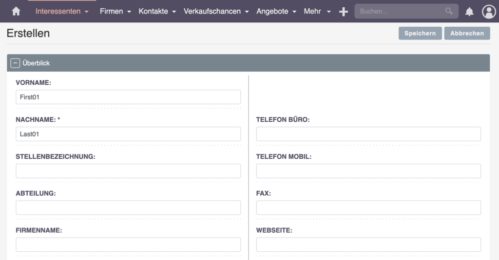 Testen und Bereitstellen vom SuiteCRM-Arbeitsablauf